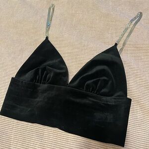 Zara | Black Velvet Bralette